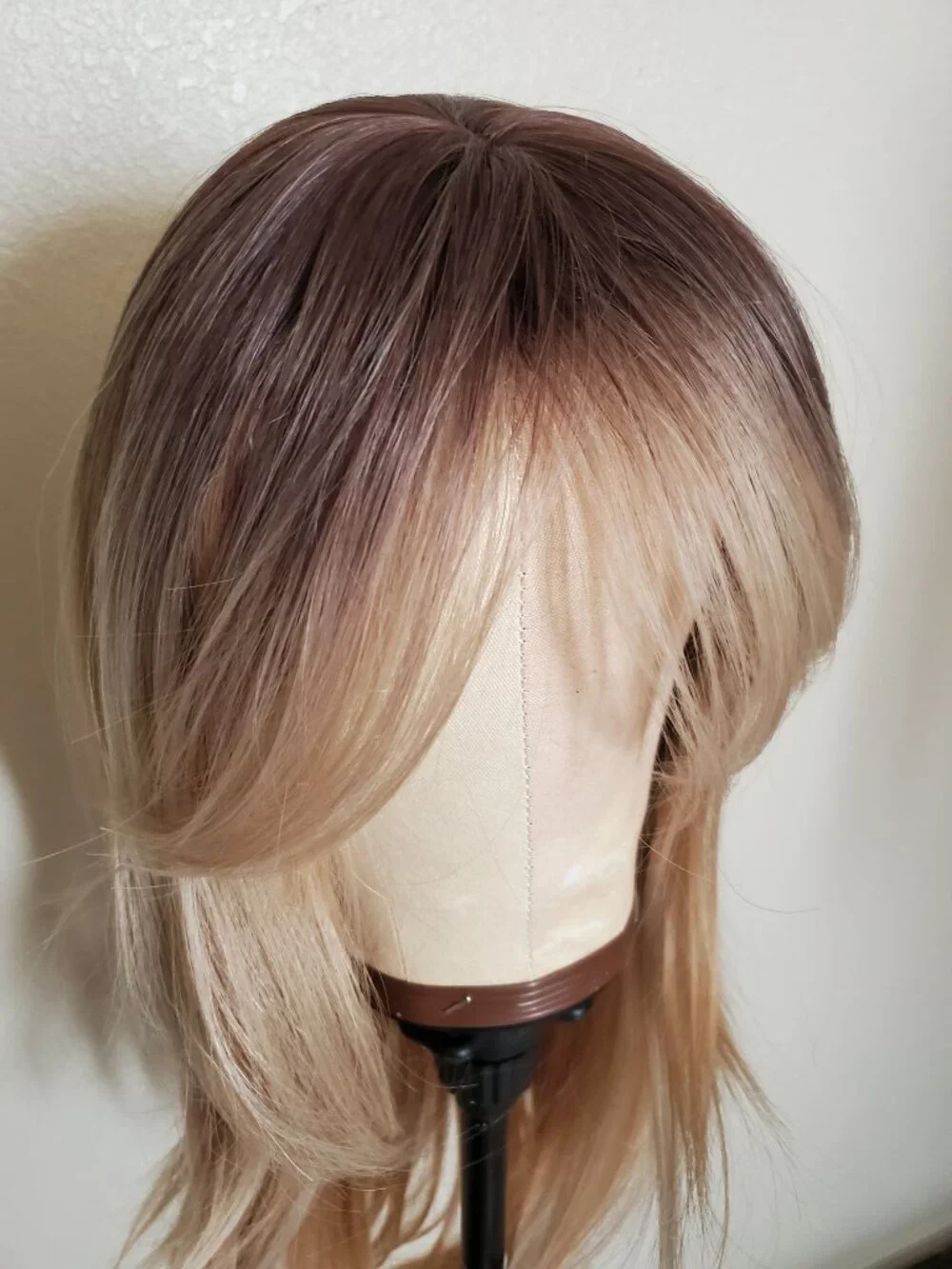 Haircube Realistic Blonde Curtain Bang Synthetic Wig